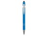 Ручка металлическая soft-touch шариковая со стилусом Sway, голубой/серебристый, арт. 18381.10 фото 2 — Бизнес Презент