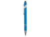 Ручка металлическая soft-touch шариковая со стилусом Sway, голубой/серебристый, арт. 18381.10 фото 3 — Бизнес Презент