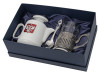 Чайный набор с подстаканником и фарфоровым чайником ЭГОИСТ-М, серебристый/белый, арт. 6105 фото 1 — Бизнес Презент