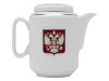 Чайный набор с подстаканником и фарфоровым чайником ЭГОИСТ-М, серебристый/белый, арт. 6105 фото 3 — Бизнес Презент