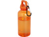 Бутылка для воды с карабином Oregon из переработанной пластмассы, 400 мл - Оранжевый, арт. 10077831 фото 1 — Бизнес Презент