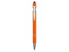 Ручка металлическая soft-touch шариковая со стилусом Sway, оранжевый/серебристый, арт. 18381.13 фото 2 — Бизнес Презент