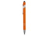 Ручка металлическая soft-touch шариковая со стилусом Sway, оранжевый/серебристый, арт. 18381.13 фото 3 — Бизнес Презент