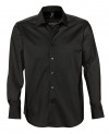Рубашка мужская с длинным рукавом Brighton, черная, арт. 17000312S фото 1 — Бизнес Презент