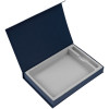 Коробка Silk с ложементом под ежедневник и ручку, синяя, арт. 13069.40 фото 1 — Бизнес Презент