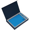 Коробка Silk с ложементом под ежедневник и ручку, синяя, арт. 13069.40 фото 3 — Бизнес Презент