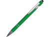 Ручка металлическая soft-touch шариковая со стилусом Sway, зеленый/серебристый, арт. 18381.03 фото 1 — Бизнес Презент