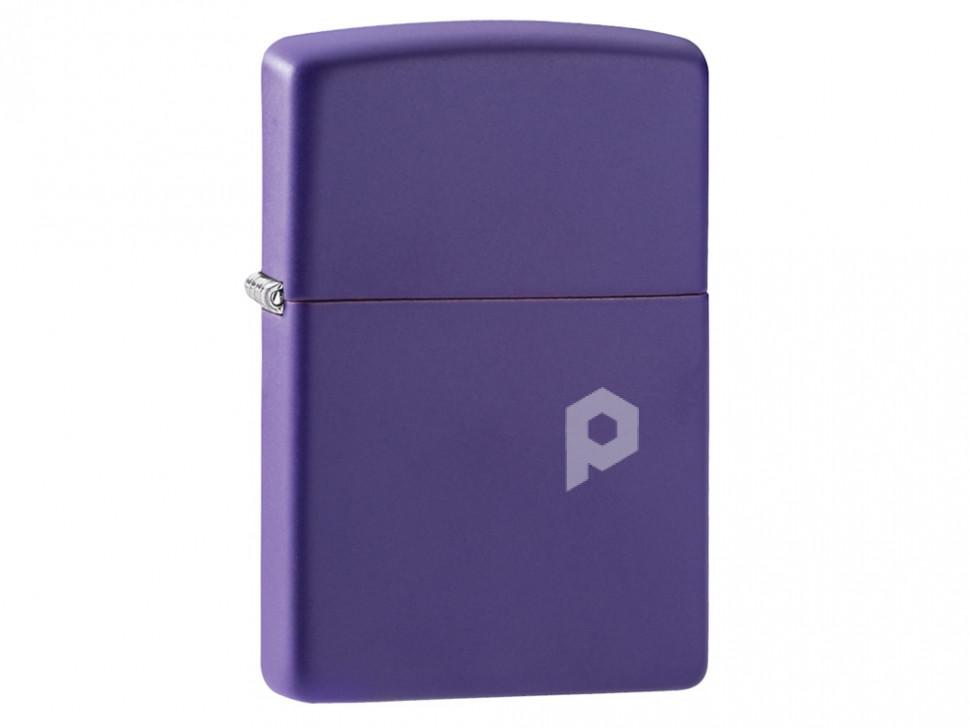 Зажигалка ZIPPO Classic с покрытием Purple Matte, латунь/сталь, фиолетовая, матовая, 38x13x57 мм, арт. 422128 фото 1 — Бизнес Презент