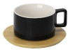 Набор чашка с бамбуковым блюдцем Sheffield, черный, арт. 87145.07 фото 1 — Бизнес Презент