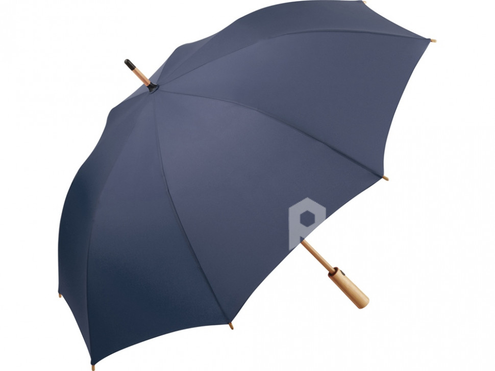 Бамбуковый зонт-трость Okobrella, navy, арт. 100111 фото 1 — Бизнес Презент