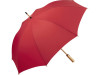 Бамбуковый зонт-трость Okobrella, красный, арт. 100113 фото 1 — Бизнес Презент