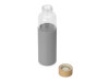 Бутылка для воды стеклянная Refine, в чехле, 550 мл, серый, арт. 887310 фото 3 — Бизнес Презент