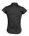Рубашка женская с коротким рукавом Excess, черная, арт. 17020312XS фото 2 — Бизнес Презент
