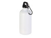 Бутылка Hip S с карабином 400мл, белый (P), арт. 5-10000208p фото 1 — Бизнес Презент