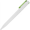 Ручка шариковая Split White Neon, белая с зеленым, арт. 11338.69 фото 3 — Бизнес Презент