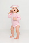 Шапочка детская Baby Prime, розовая с молочно-белым, арт. 17075.15 фото 3 — Бизнес Презент