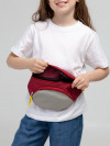 Поясная сумка детская Kiddo, бордовая с серым, арт. 16182.02 фото 6 — Бизнес Презент