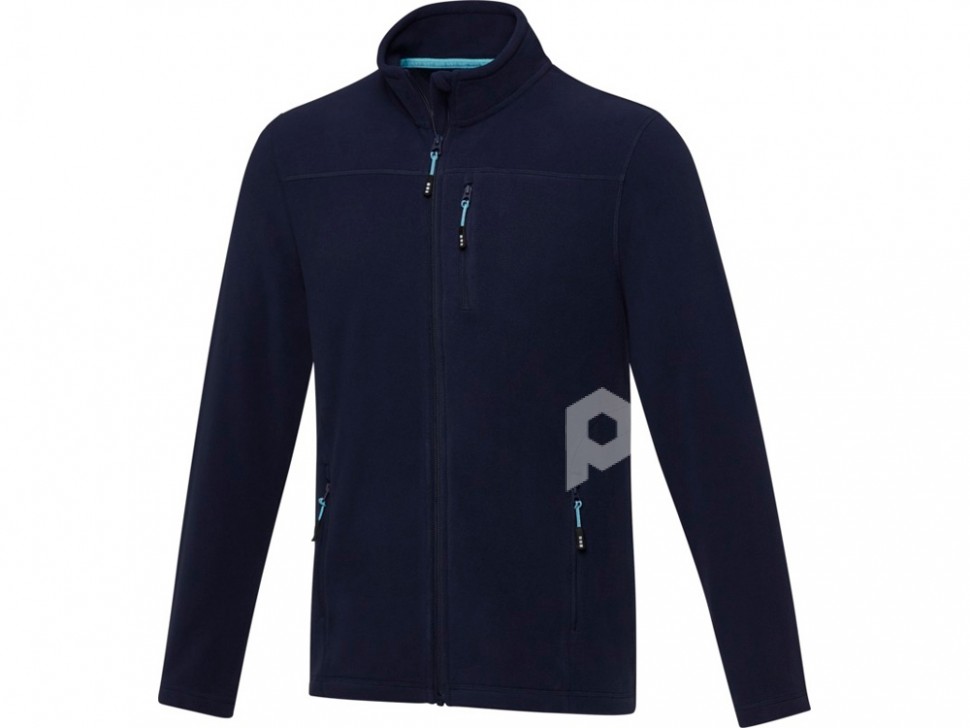 Мужская флисовая куртка Amber на молнии из переработанных материалов по стандарту GRS, темно-синий, арт. 3752955M фото 1 — Бизнес Презент