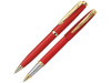 Набор: шариковая ручка и ручка-роллер PEN & PEN. Pierre Cardin, красный/серебристый/золотистый, арт. 417547 фото 1 — Бизнес Презент