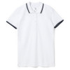 Рубашка поло женская Practice Women 270, белая с темно-синим, арт. 6084.601 фото 1 — Бизнес Презент