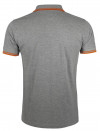 Рубашка поло мужская Pasadena Men 200 с контрастной отделкой, серый меланж c оранжевым, арт. 5851.121 фото 2 — Бизнес Презент
