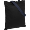 Холщовая сумка BrighTone, черная с темно-синими ручками, арт. 10766.34 фото 1 — Бизнес Презент