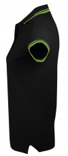 Рубашка поло женская Pasadena Women 200 с контрастной отделкой, черная с зеленым, арт. 5852.391 фото 3 — Бизнес Презент