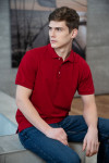 Рубашка поло мужская Sunset, красная, арт. 11127.501 фото 2 — Бизнес Презент