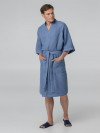 Халат вафельный мужской Boho Kimono, синий, арт. 20015.404 фото 6 — Бизнес Презент