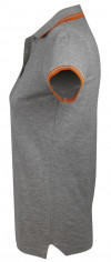 Рубашка поло женская Pasadena Women 200 с контрастной отделкой, серый меланж c оранжевым, арт. 5852.121 фото 3 — Бизнес Презент
