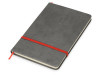 Блокнот Color линованный А5 в твердой обложке с резинкой, серый/красный, арт. 787001 фото 1 — Бизнес Презент