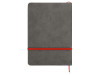 Блокнот Color линованный А5 в твердой обложке с резинкой, серый/красный, арт. 787001 фото 4 — Бизнес Презент