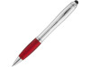 Ручка-стилус шариковая Nash, серебристый/красный, арт. 10678501 фото 1 — Бизнес Презент