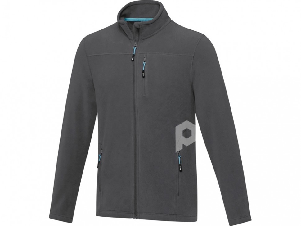 Мужская флисовая куртка Amber на молнии из переработанных материалов по стандарту GRS, storm grey, арт. 3752982M фото 1 — Бизнес Презент