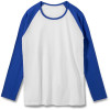 Футболка женская с длинным рукавом Milky Lsl, белая с ярко-синим, арт. 02943907S фото 1 — Бизнес Презент