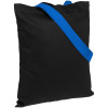 Холщовая сумка BrighTone, черная с ярко-синими ручками, арт. 10766.38 фото 1 — Бизнес Презент
