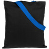 Холщовая сумка BrighTone, черная с ярко-синими ручками, арт. 10766.38 фото 2 — Бизнес Презент