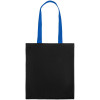 Холщовая сумка BrighTone, черная с ярко-синими ручками, арт. 10766.38 фото 3 — Бизнес Презент