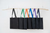 Холщовая сумка BrighTone, черная с ярко-синими ручками, арт. 10766.38 фото 6 — Бизнес Презент