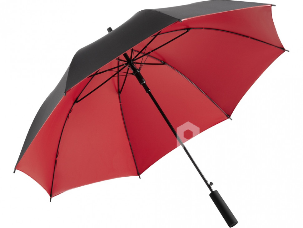 Зонт-трость Double face, черный/красный, арт. 100099 фото 1 — Бизнес Презент