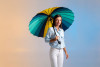 Зонт-трость «Спектр», бирюзовый с желтым, арт. 5380.48 фото 6 — Бизнес Презент