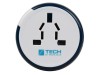 Адаптер с 2-умя USB-портами для зарядки Travel Blue Twist & Slide Adaptor голубой/белый, арт. 10010018 фото 8 — Бизнес Презент