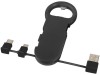 Открывалка для бутылок Phial с зарядным кабелем 3-в-1, черный, арт. 13500000 фото 1 — Бизнес Презент