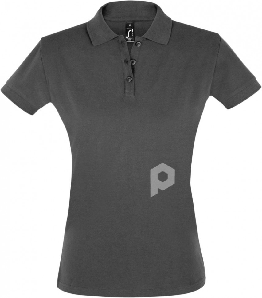 Рубашка поло женская Perfect Women 180 темно-серая, арт. 11347384S фото 1 — Бизнес Презент