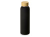 Стеклянная бутылка с бамбуковой крышкой Foggy, 600мл, черный, арт. 828707 фото 1 — Бизнес Презент